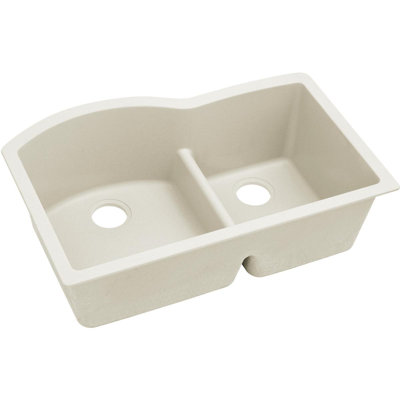 Quartz Luxe 33" L x 22" W Double Basin Undermount Kitchen Sink