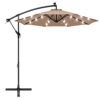 Evern 118.2'' Lighted Cantilever Umbrella