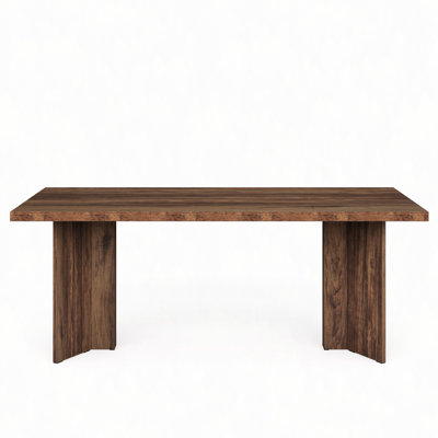63" Farmhouse Executive Desk – Vintage Wood Computer Workstation with Thickened Tabletop, Large Writing & Conference Table for Home Office or Study
