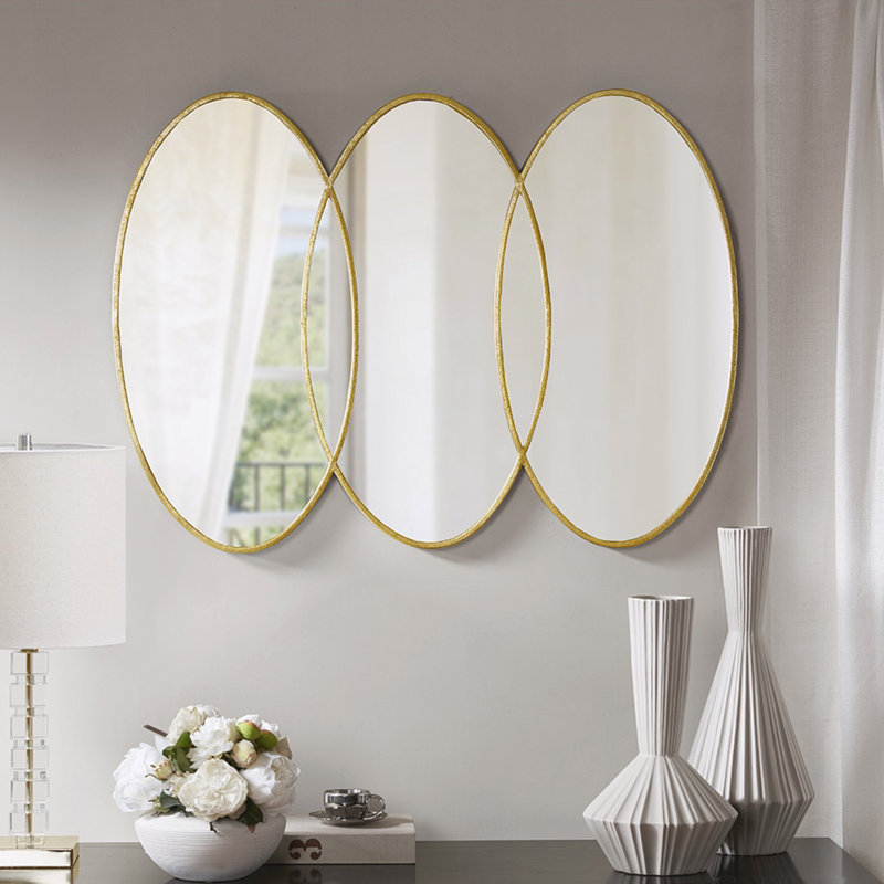 Miroir mural en métal
