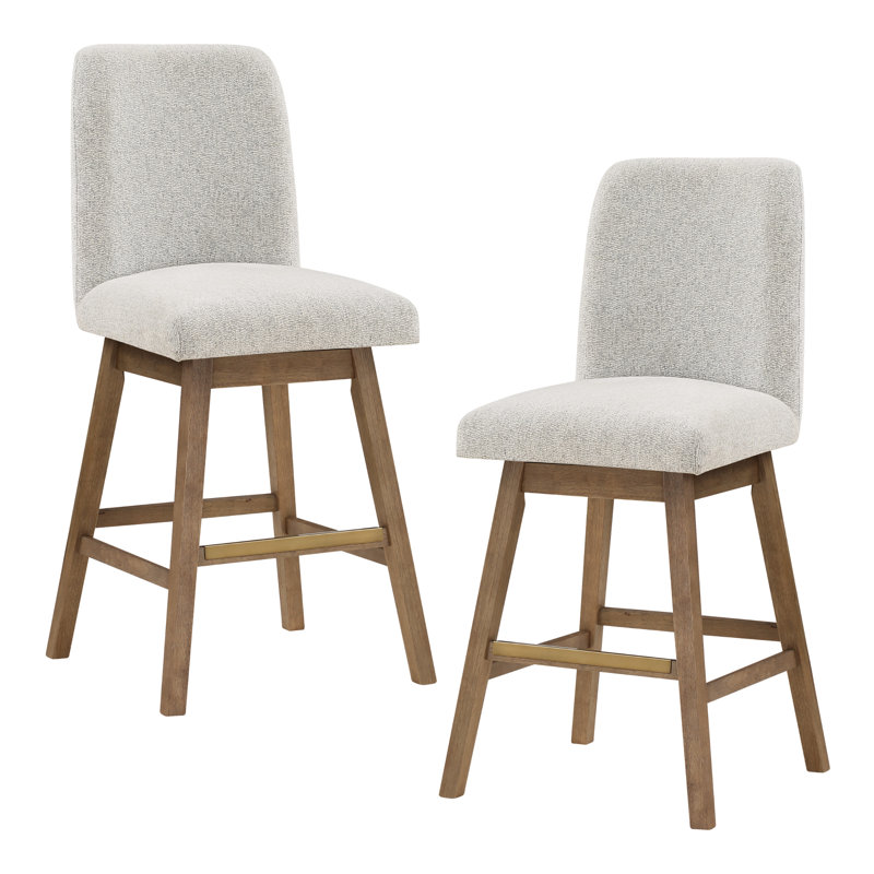 Tabouret pivotant Kamyla, Parchemin, Tabouret de bar (siège d’une hauteur de 30 po)