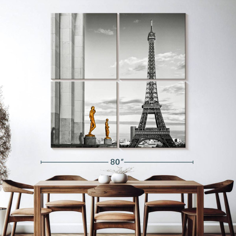 Lilie Eiffel Tower View, 74" H x 74" W