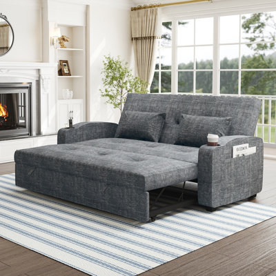 82" Upholstered Convertible Sleeper Sofa