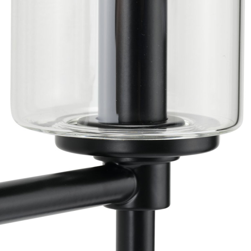 Éclairage de salle de bain à intensité variable 3 lumières Addalynn, Noir mat