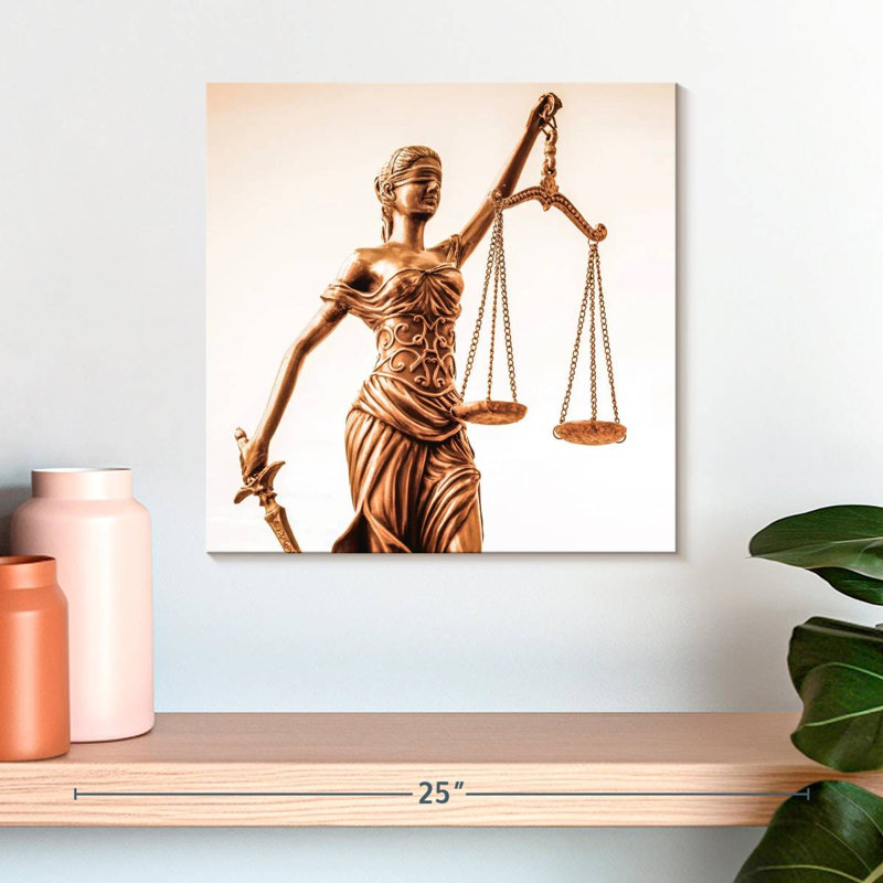 Statuette Alcaraz Lady Justice, H 16 po x l 16 po