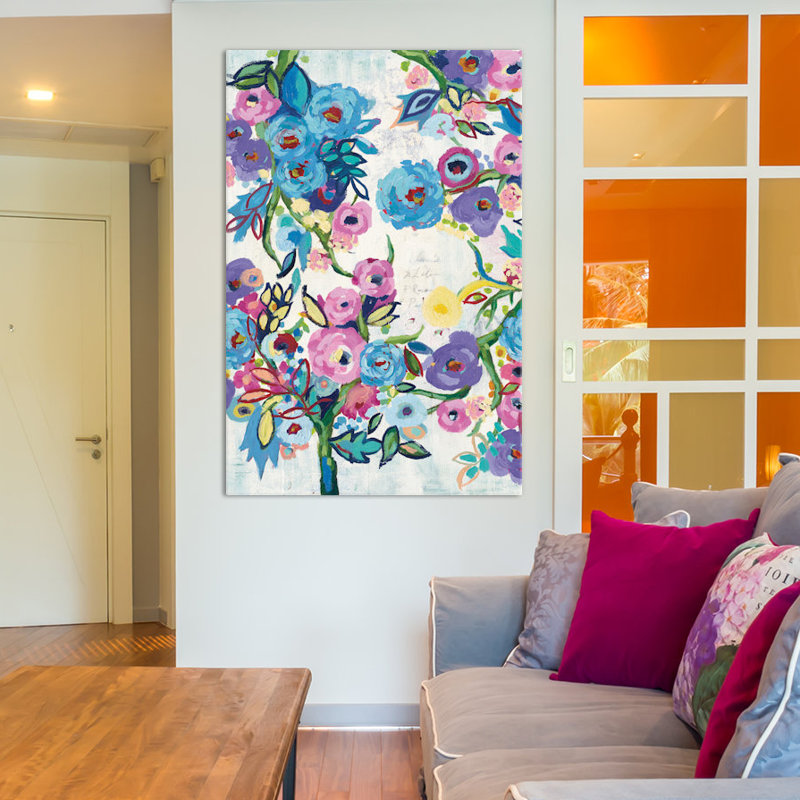 Art sur toile recette florale, H 26 po x l 18 po x P 1,5 po
