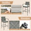 Tabouret de bar d'extérieur 30 po avec coussin Knittie-1922980535