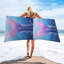 Serviette de plage en microfibre à séchage rapide et queue de sirène, 36 x 72 po