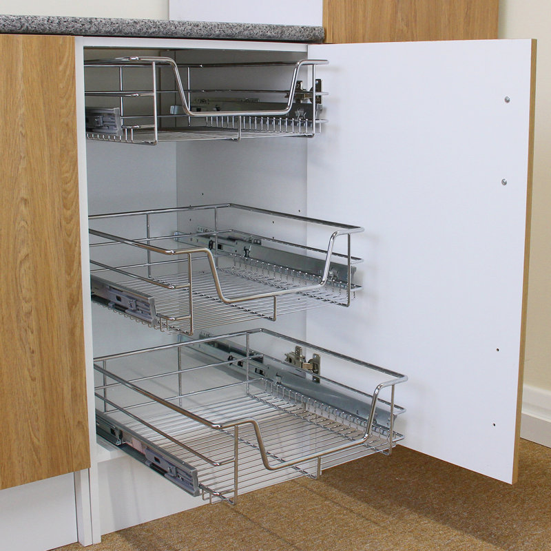 Kaela Steel Pull Out Drawer, 14cm H x 29.7cm W x 43cm D