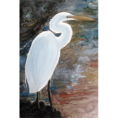 Aigrette élégante sur toile