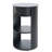 Indoor 3-Tier Metal Round Side Table With Sliding Door Cabinet-1590895548