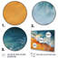 Bleu et orange, vue aérienne rétro de plage II - art mural plage-775965618-775965627