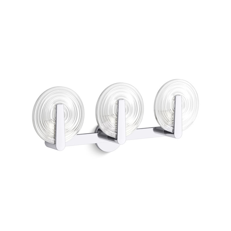 Hint Sconce, Polished Chrome, 10.5"H x 28"W x 10.83"D, 3 Lights