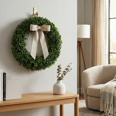 Gracie Oaks 19.5" Boxwood Wreath (Set of 2)
