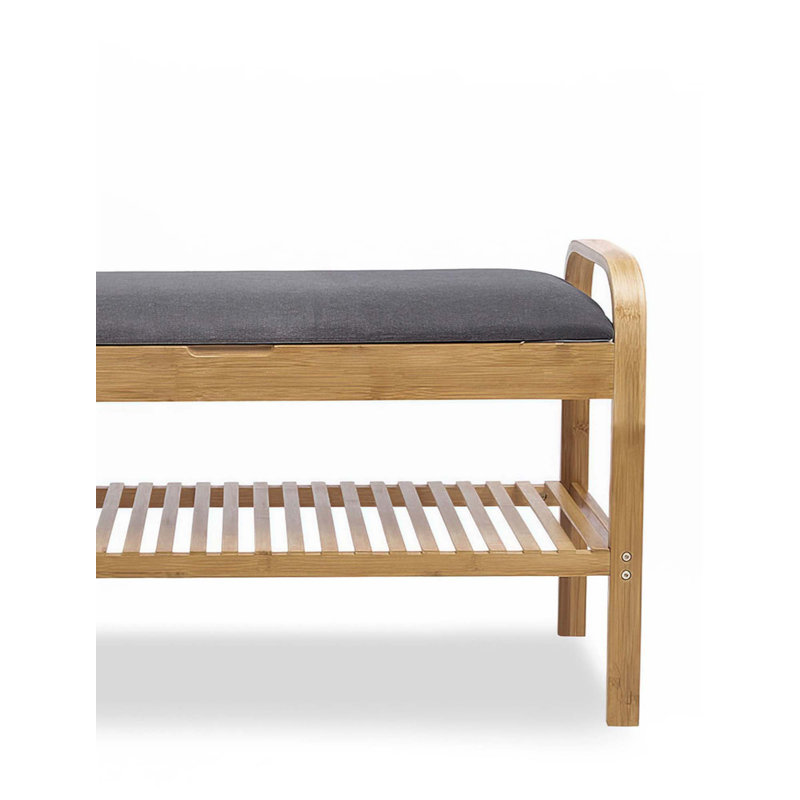 Banc rembourré avec range-chaussures