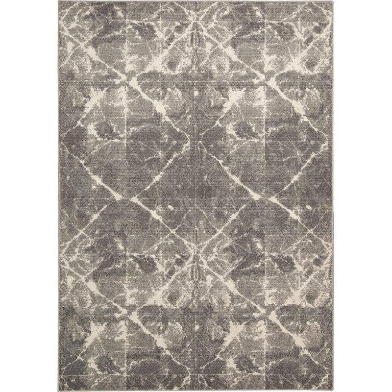 Gradient Viscose Abstract Indoor Rug, Rectangle 5'6" x 8'
