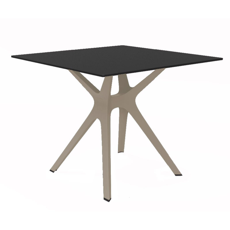 Table de salle à manger Vela S, Noir, Sable