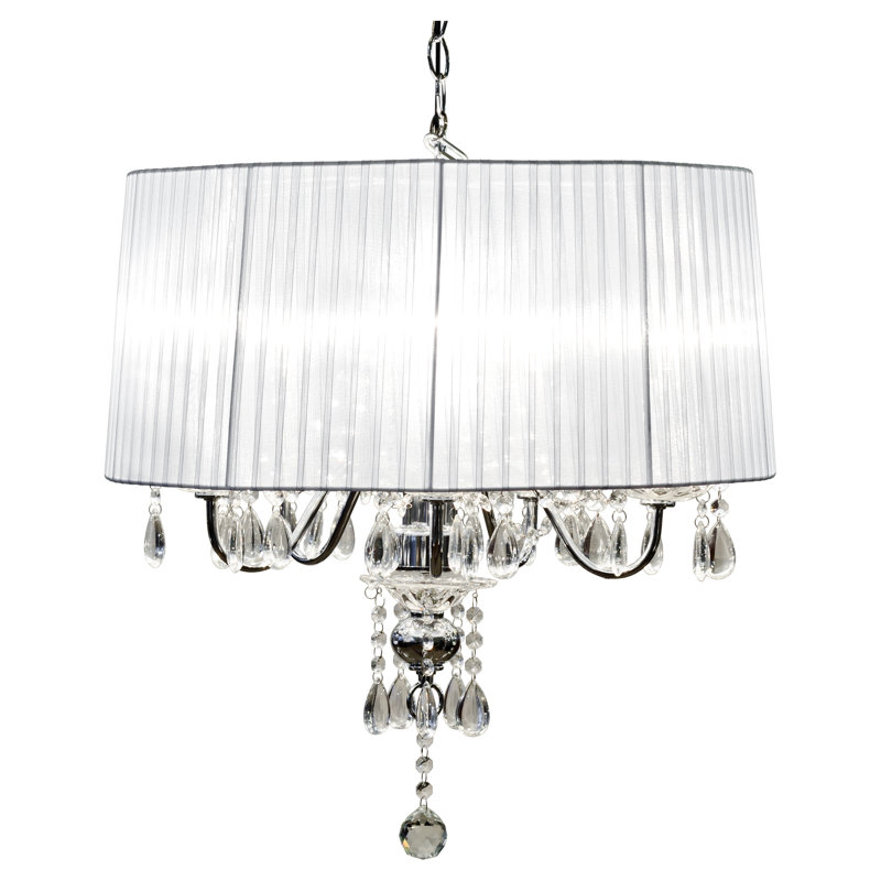Warwick 5 - Light Drum Chandelier, White