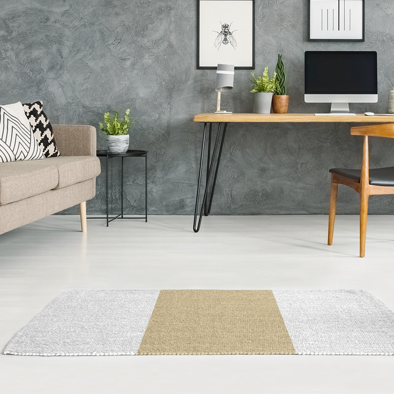 Striped Indoor Rug, Rectangle 5' x 7', No