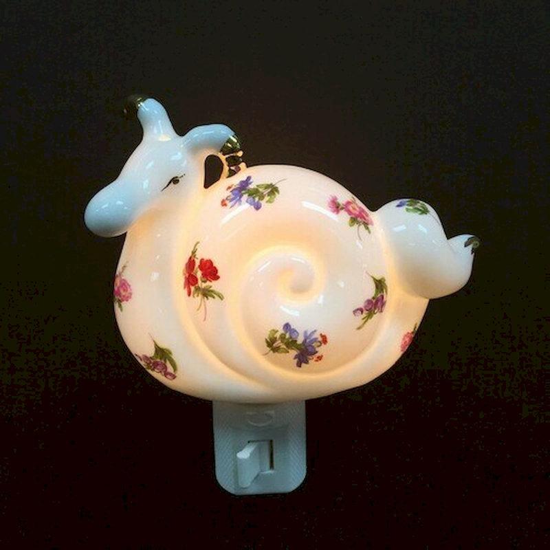 Veilleuse florale en forme d'hippocampe