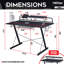 Bureau d'ordinateur avec tablette en carbone