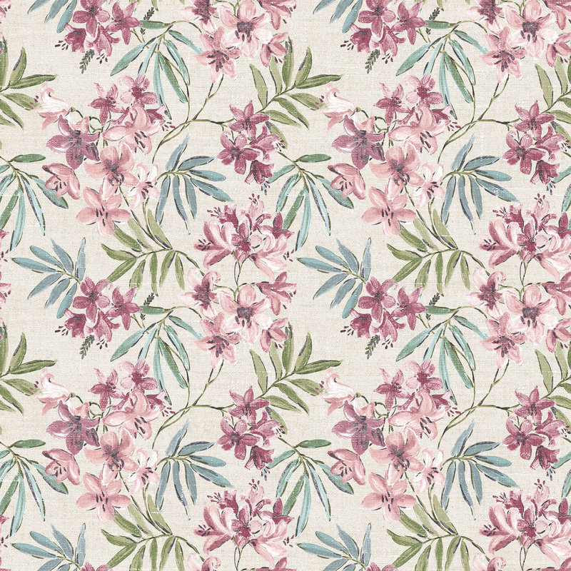 Garretson 1000cm x 52.8cm Satin Wallpaper Roll, Pink