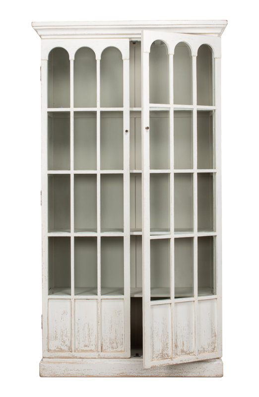 Glass China Cabinet, White