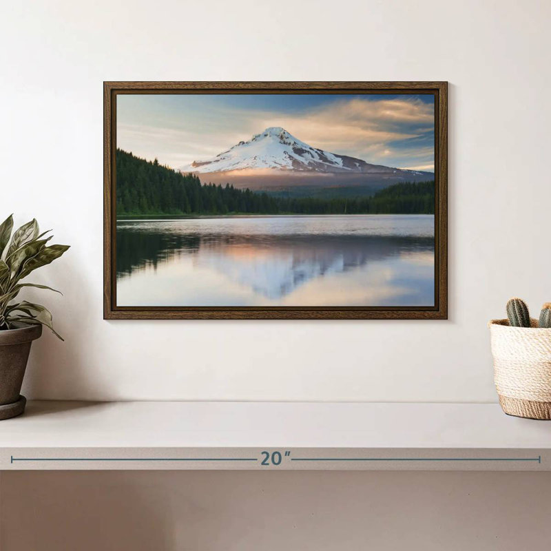 Mount Hood Panorama, 13" X 9", Floating Frame Walnut