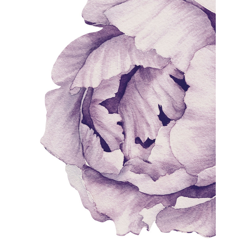 Adhésif décoratif pivoine Wanette, Mélange lavande et mauve
