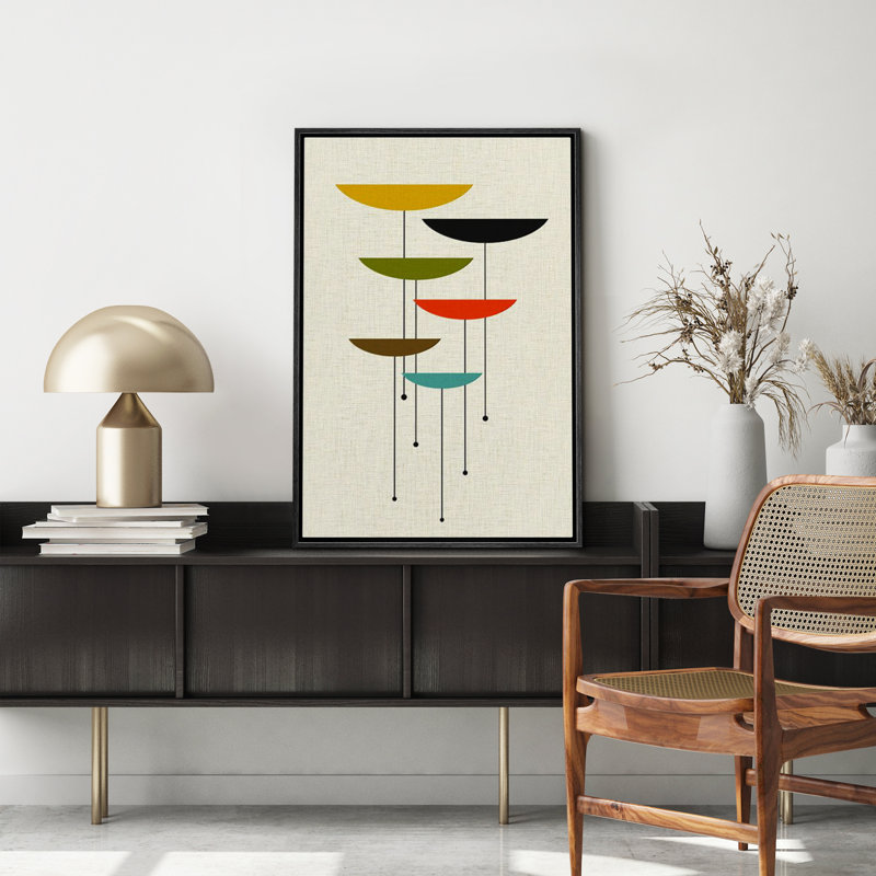 Décoration géométrique colorée abstraite de style Mid-Century Boho pour salon, chambre à coucher X14, Noir, noir, noir, noir