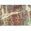 Tapis vert / brun noué à la main de conception unique 6 pi 2 po x 9 pi 2 po New Age