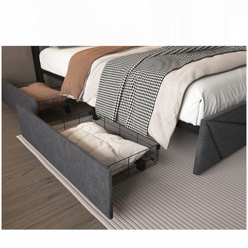 Lit de rangement avec station de charge, Grand