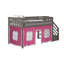 Lit mezzanine simple avec escalier et rideau de jeu Glyndon Kids-697345410-697345409