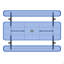 96 "Tables de pique-nique rectangulaires bleues-160186488