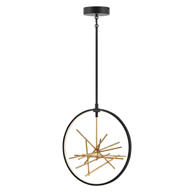 Styx Black and Brass LED Pendant Light