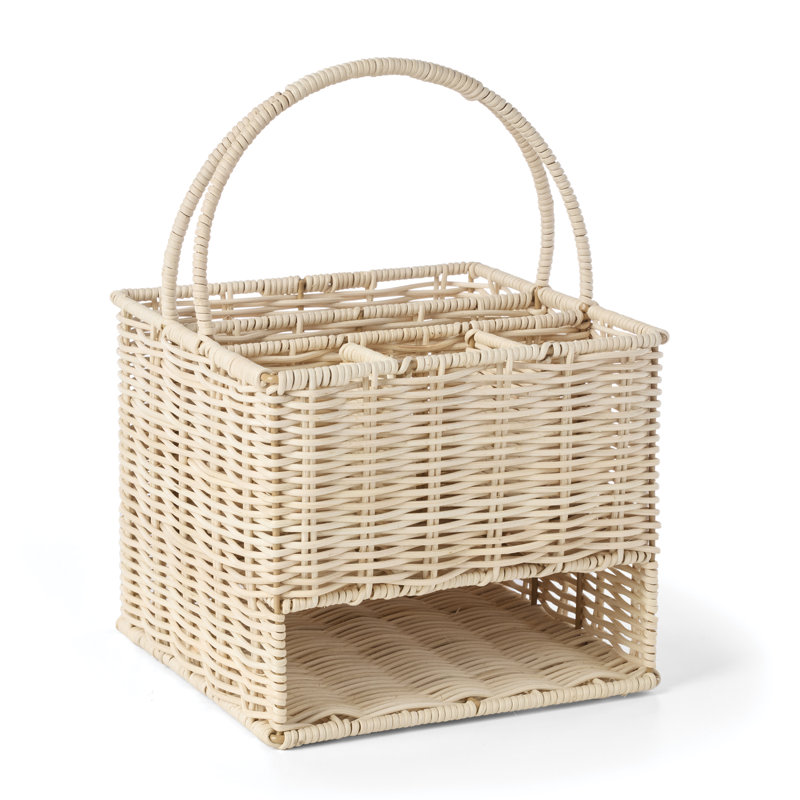 Panier à couverts 24/7 en plein air, rotin véritable