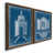 Toile avec cadre en noyer