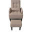 Grey Fabric Chair With Adjustable And Soft Upholstery Living Room In - Modern, 5 Angles Adjustable, Push Back Function