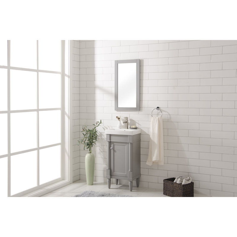 Ensemble de meuble-lavabo simple 17 po Esperanza, Gris
