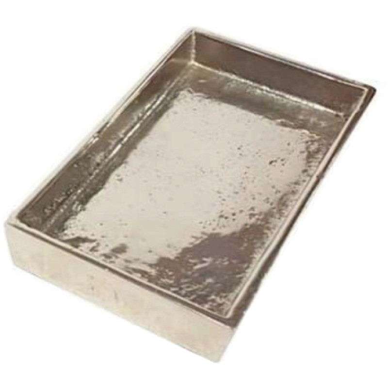 Assiette décorative Xenia, Nickel brut, H 6,69 po x l 3,54 po x P 3,54 po