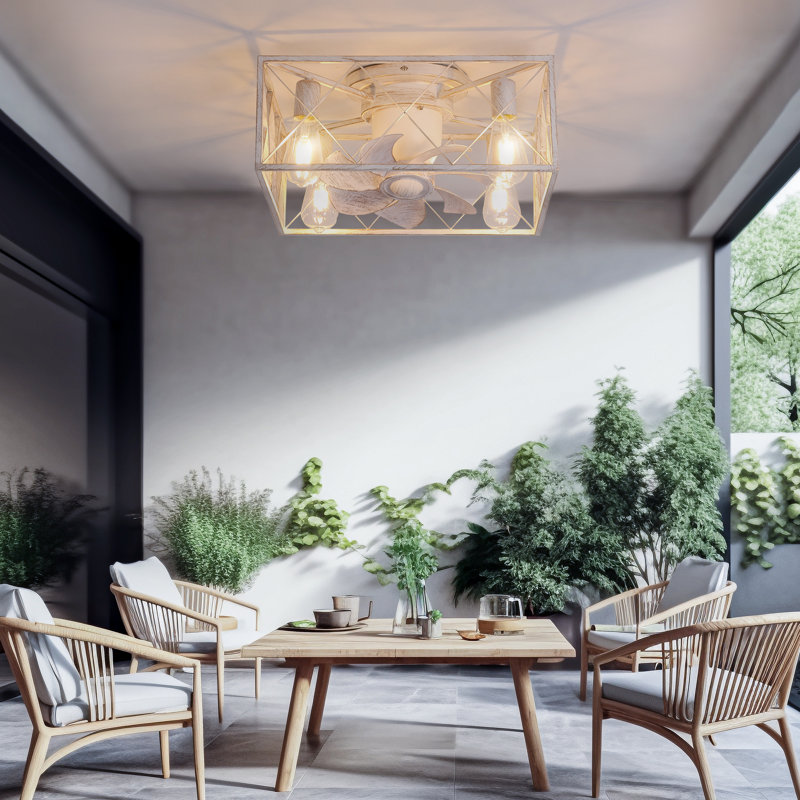 Ventilateur de plafond 18 po avec lumières et télécommande