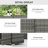 Gray PE Rattan Towel Rack & Pool Toy Cabinet with Drawer