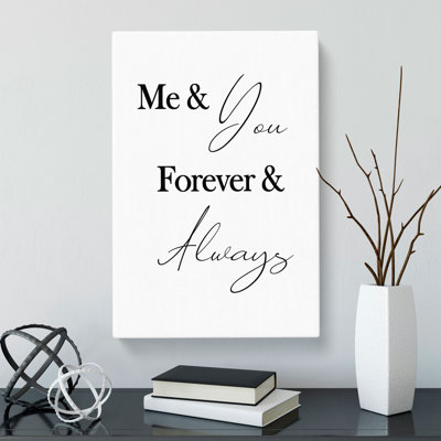 Me And You Forever And Always - Wrapped Canvas Print