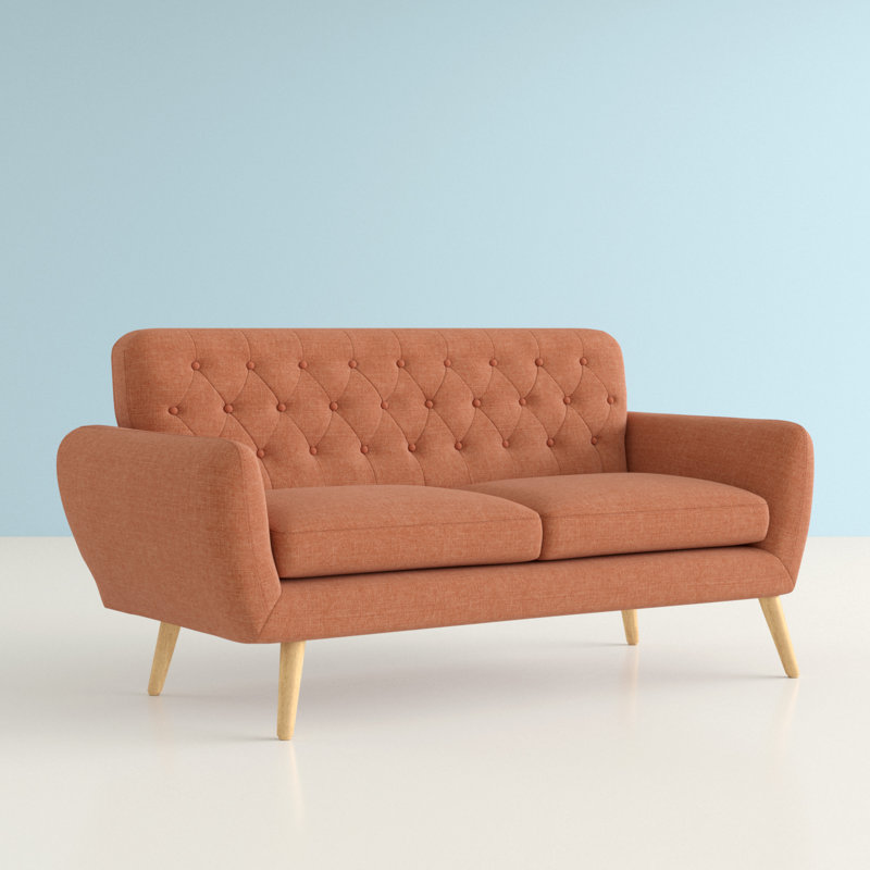 Danjou Upholstered 67.25'' Sofa, Burnt Orange