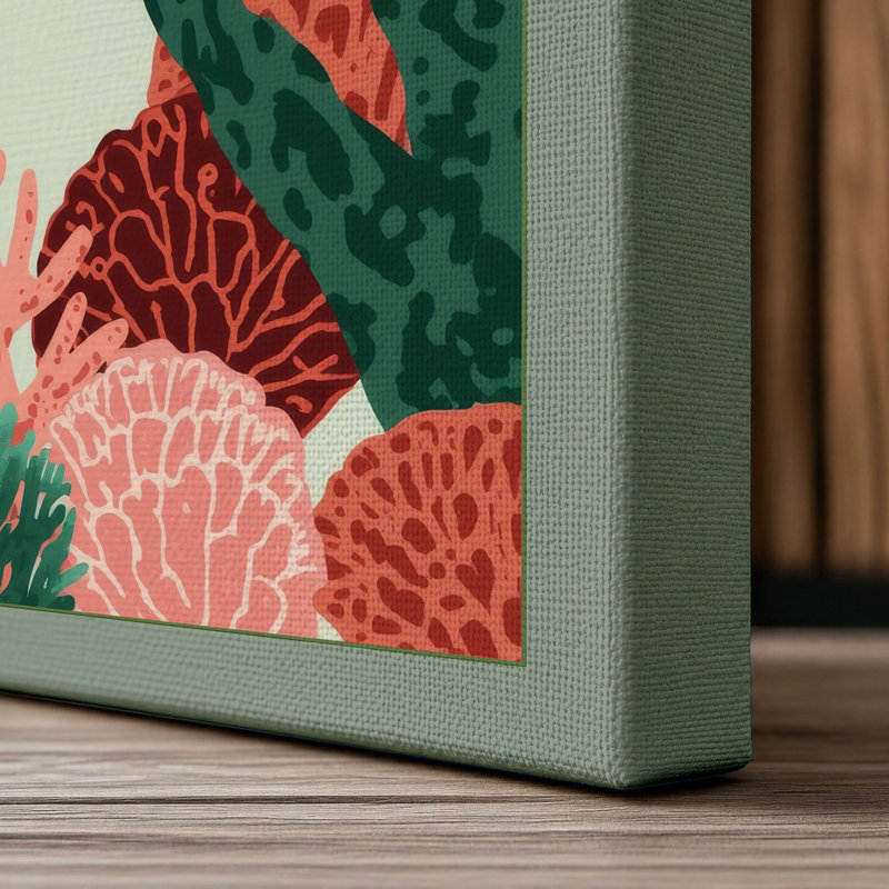 Desert Garden Botanical - Wrapped Canvas, 18x12 - 45.7 x 30.5 cm, Sage Border