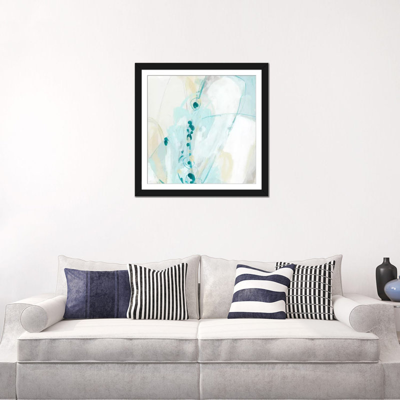 « sea story iv », impression sur toile, H 24 po x l 24 po x P 1 po, Papier d'art encadré noir, Blanc
