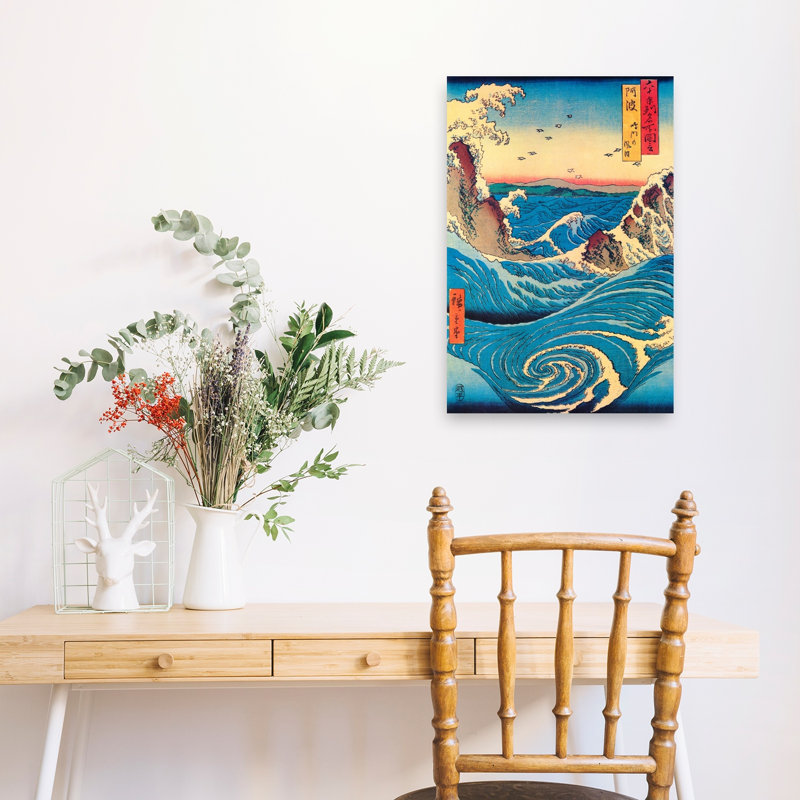 Awa, Naruto No Fuha Classic Abstract Bird Coastal Landscape Wall Art Print 1 Piece Wrapped Canvas Wall Art