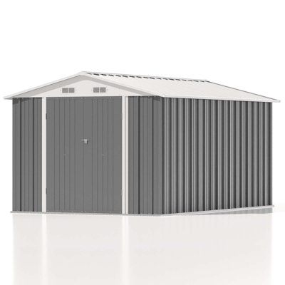 8 ft. x 12 ft. Metal Storage Shed for Outdoor, Steel Yard Shed with Design of Lockable Doors