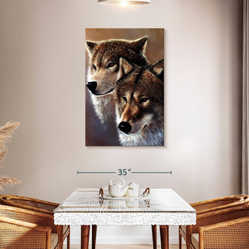 Brampt Fearless Wolves, 45" H x 30" W