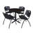 Cain Round X-Base Breakroom Table & 4 M Stack Chairs-32520513-40142870
